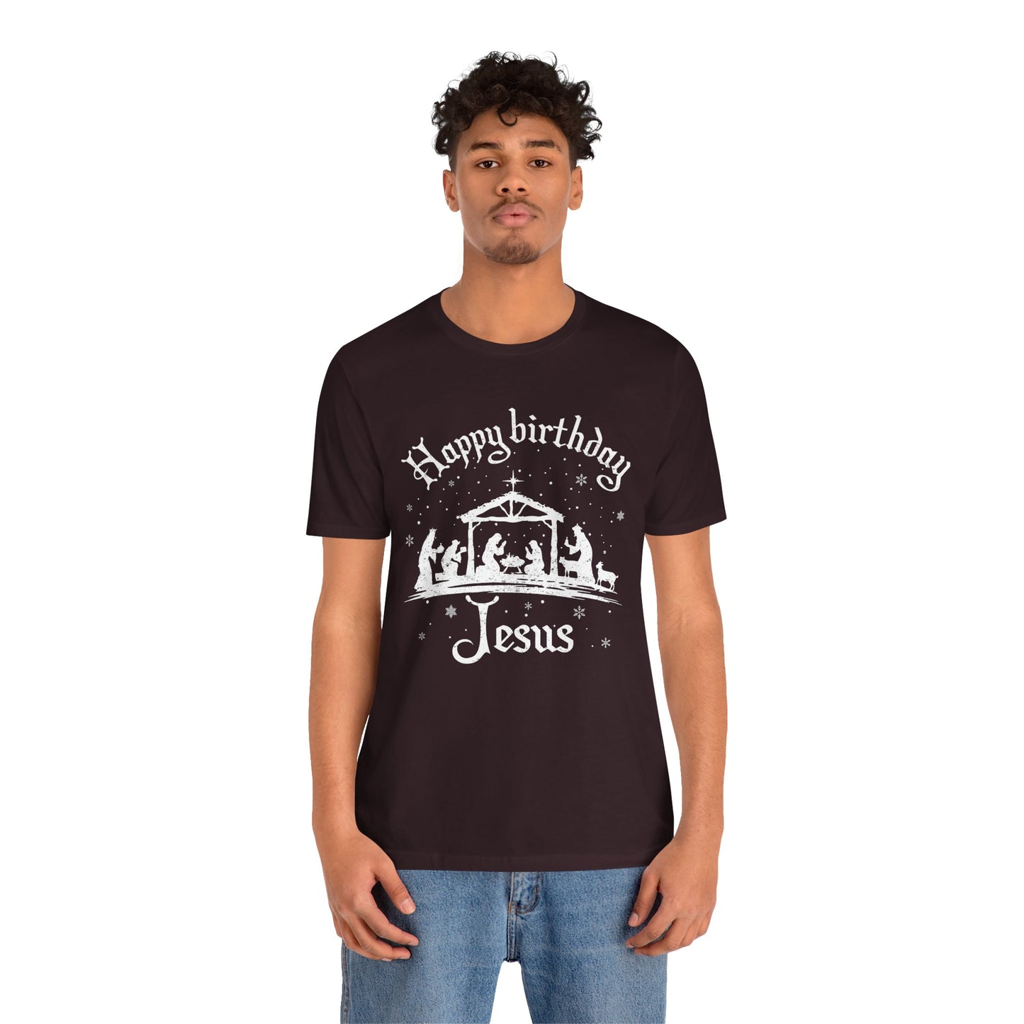 Happy Birthday Jesus Shirt – Christian Nativity Faith-Focused Christmas Tee