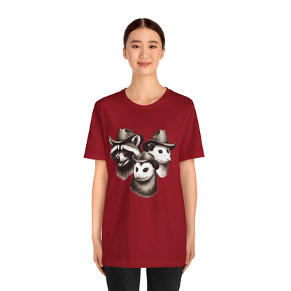 Cowboy Trash Trio Shirt – Opossum Raccoon Western Rodeo Funny Tee