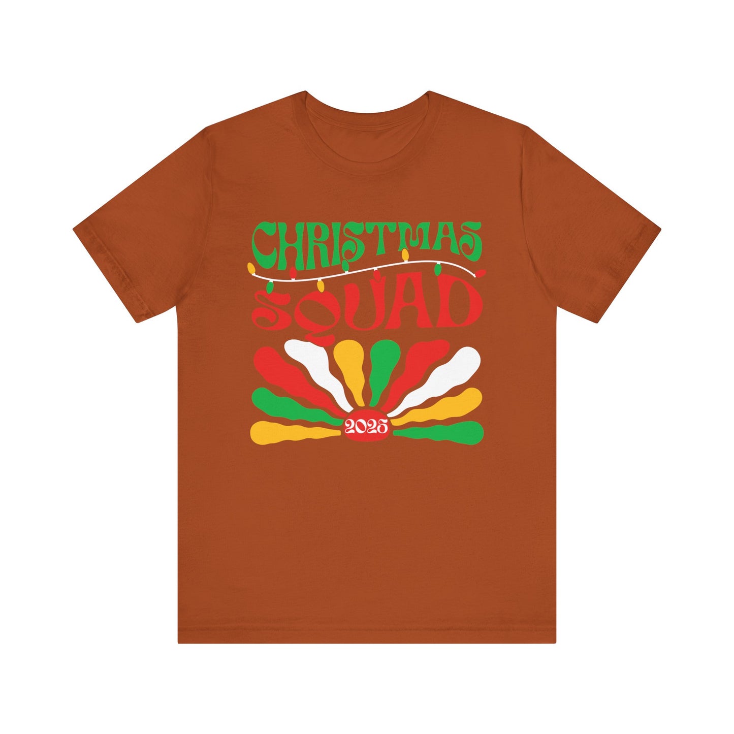 Christmas Squad 2025 Shirt – Retro Groovy Matching Holiday Group Tee