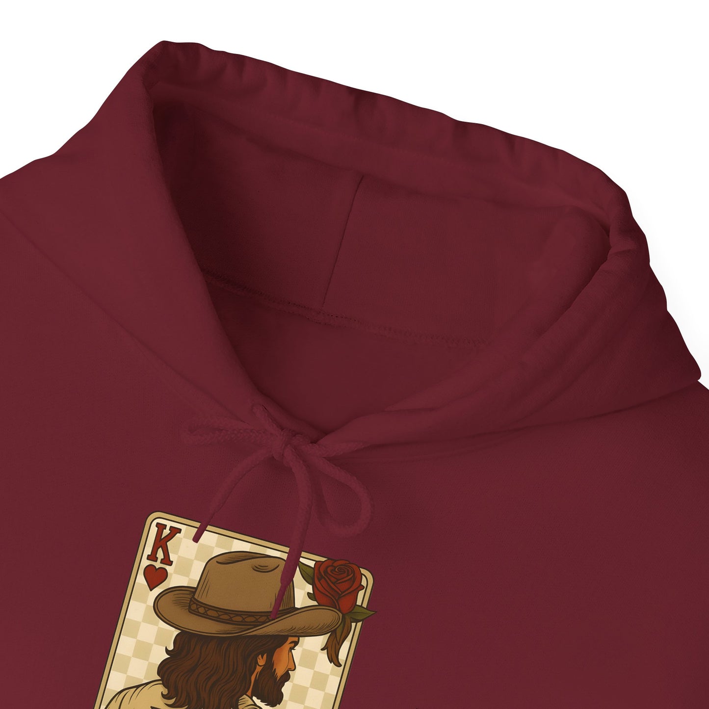 Jesus Is King Hoodie – Western Christian Playing Card Cowboy Retro Pullover