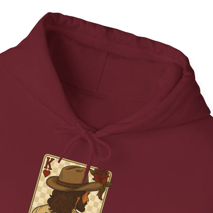 Jesus Is King Hoodie – Western Christian Playing Card Cowboy Retro Pullover