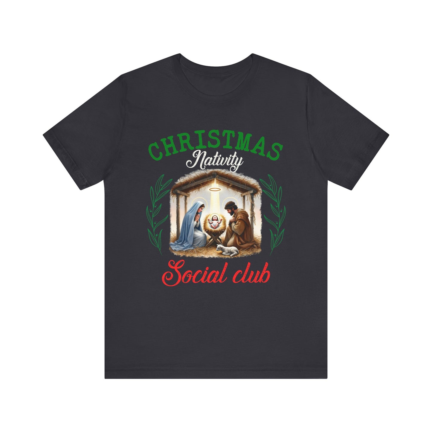 Christmas Nativity Social Club Shirt – Christian Nativity Scene Holiday Tee