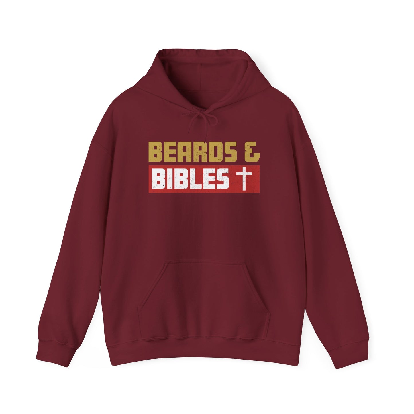 Beards and Bibles Dad Hoodie – Christian Retro Father’s Day Pullover