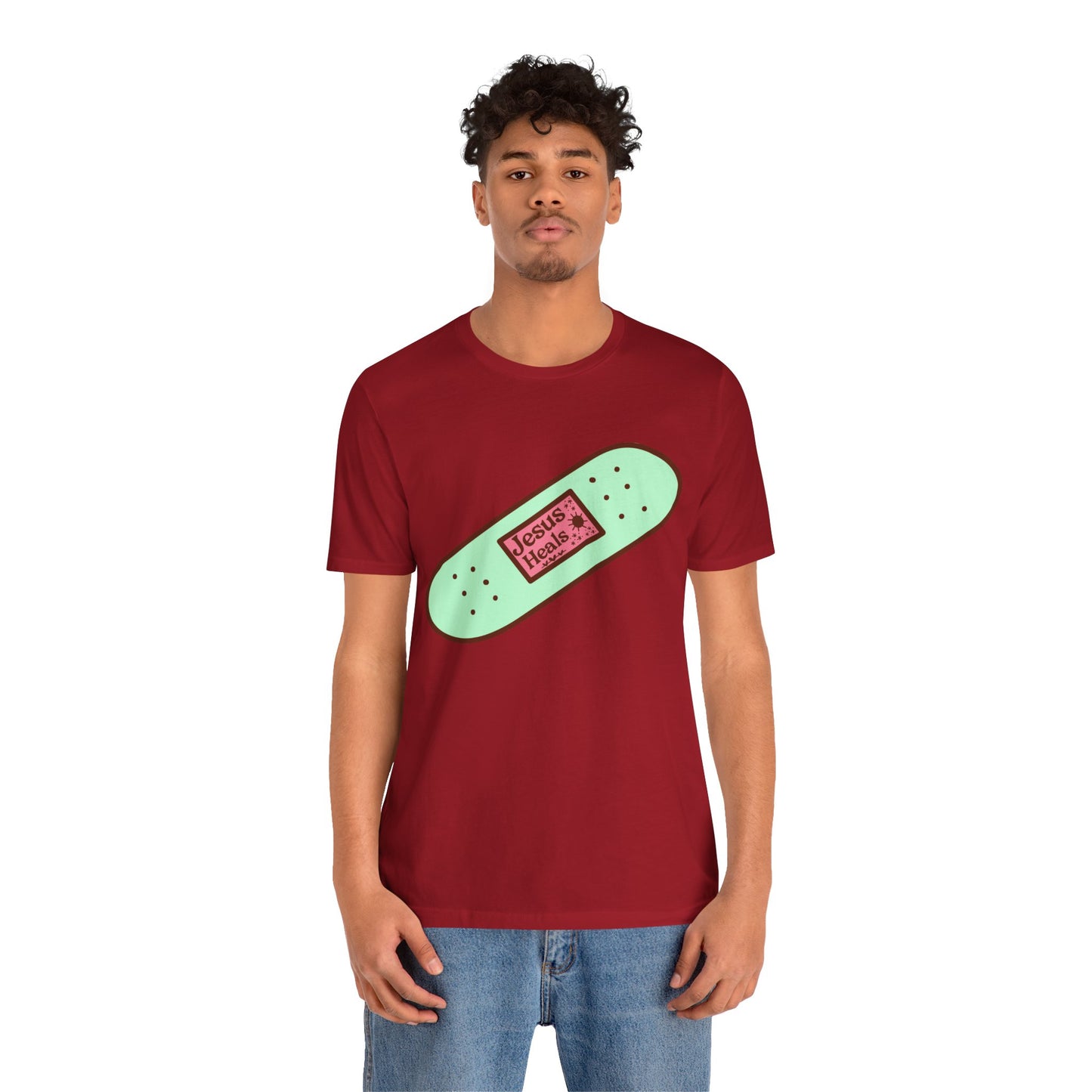 Funny Jesus Heals Shirt – God’s Promises Christian Band-Aid Prayer Tee