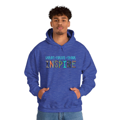 Dream Create Share Inspire Hoodie – Motivational Teacher Western Pullover