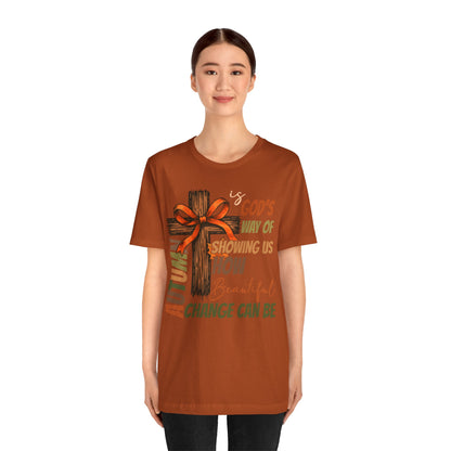 Autumn Is God’s Way Shirt – Coquette Bow Christian Cross Fall Thanksgiving Tee