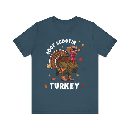 Thanksgiving Cowboy Turkey Shirt – Boot Scootin’ Western Rodeo Tee