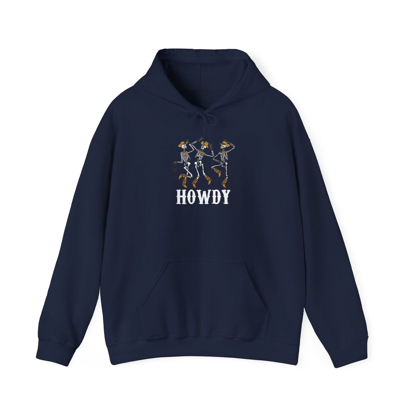 Howdy Cowboy Skeleton Hoodie – Western Dancing Boots Horse Rodeo Pullover