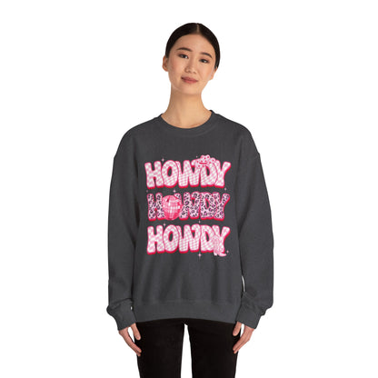 Disco Howdy Cowgirl Sweatshirt – Pink Leopard Western Rodeo Country Pullover