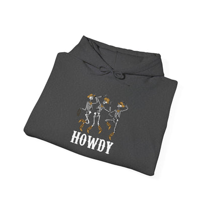 Howdy Cowboy Skeleton Hoodie – Western Dancing Boots Horse Rodeo Pullover