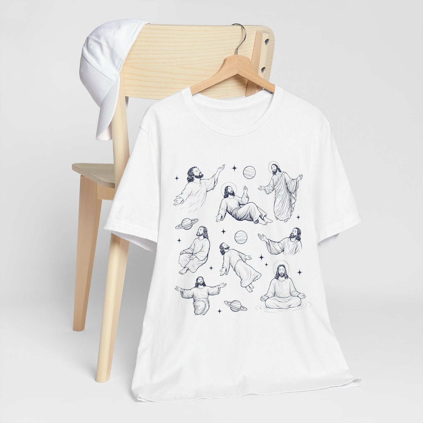 Floating Jesus Space Shirt – Funny Faith Christian Galaxy Jesus Tee