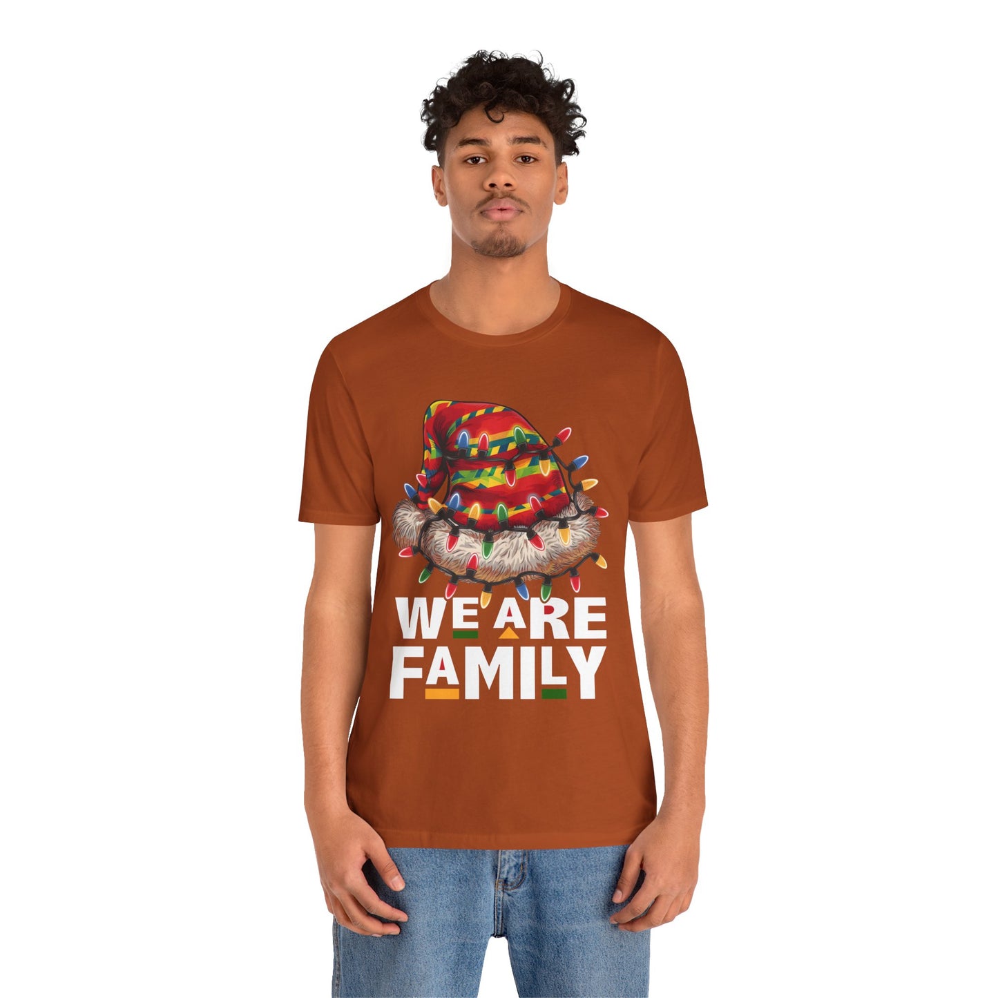 We Are Family Black Christmas Shirt – Afrocentric Matching Holiday Melanin Tee