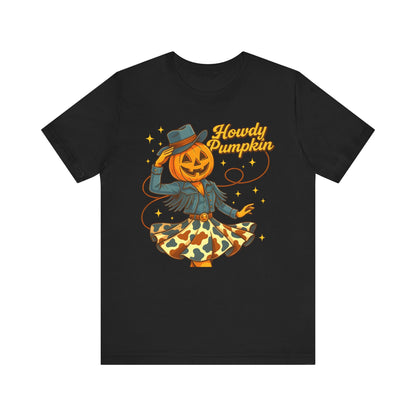 Howdy Pumpkin Shirt Cute Cowgirl Halloween Tee Western Fall Outfit for Women