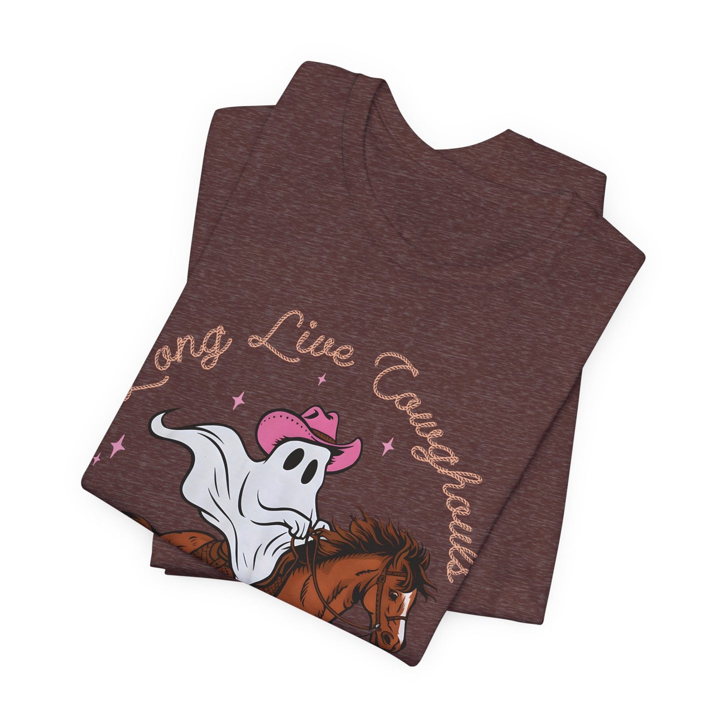 Long Live Cowghouls T-Shirt, Western Ghost Cowgirl Halloween Tee, Spooky Rodeo Shirt