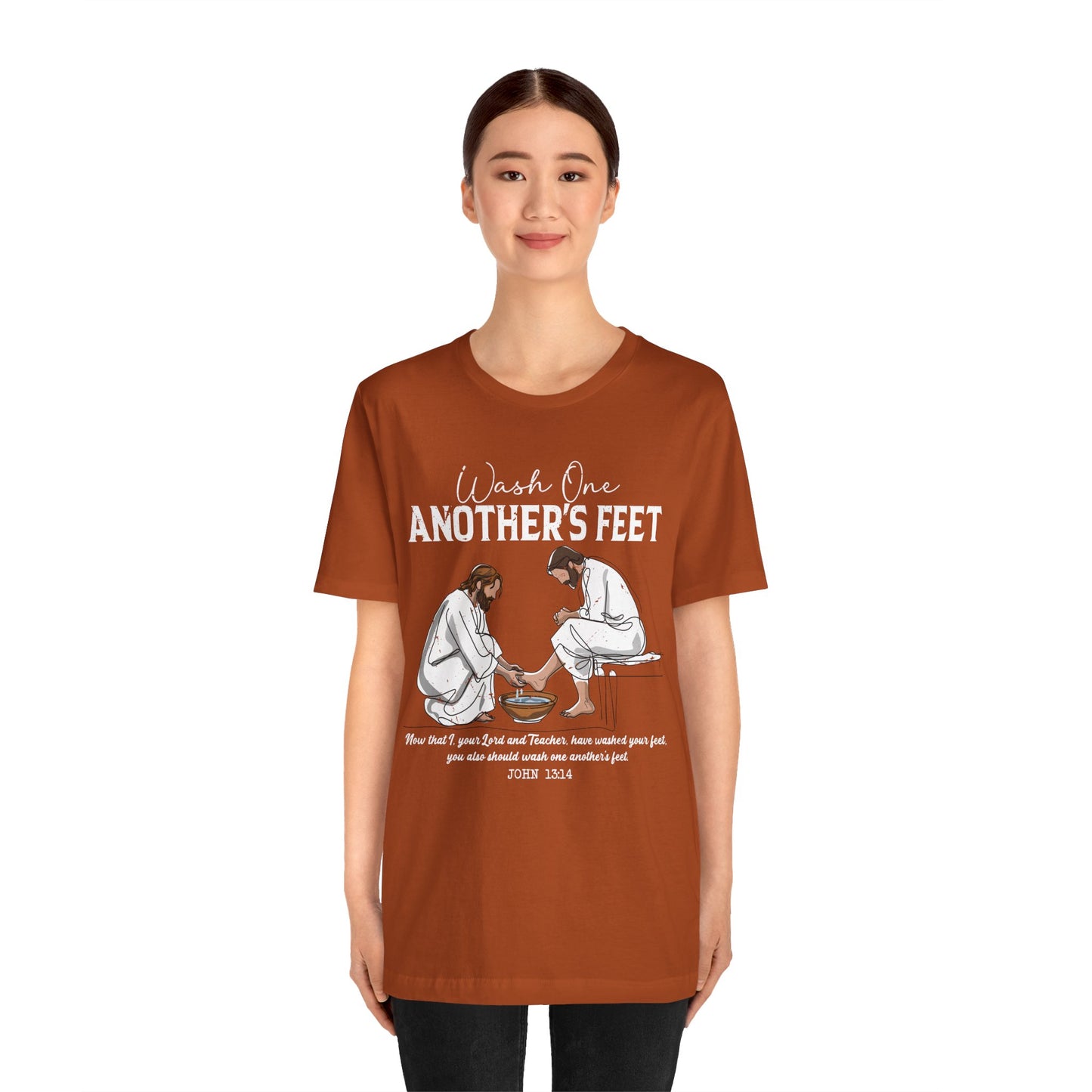 Wash One Another’s Feet Shirt – John 13:14 Christian Servant Heart Tee