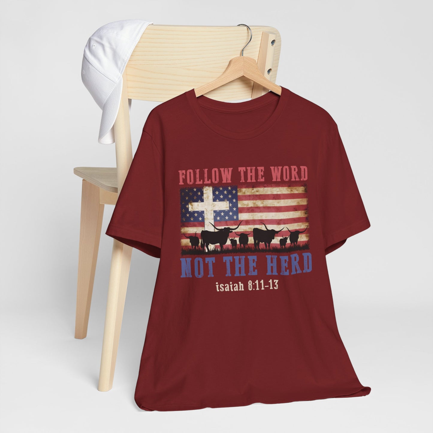 Follow the Word Not the Herd Shirt – Faith US Flag Christian Western Tee