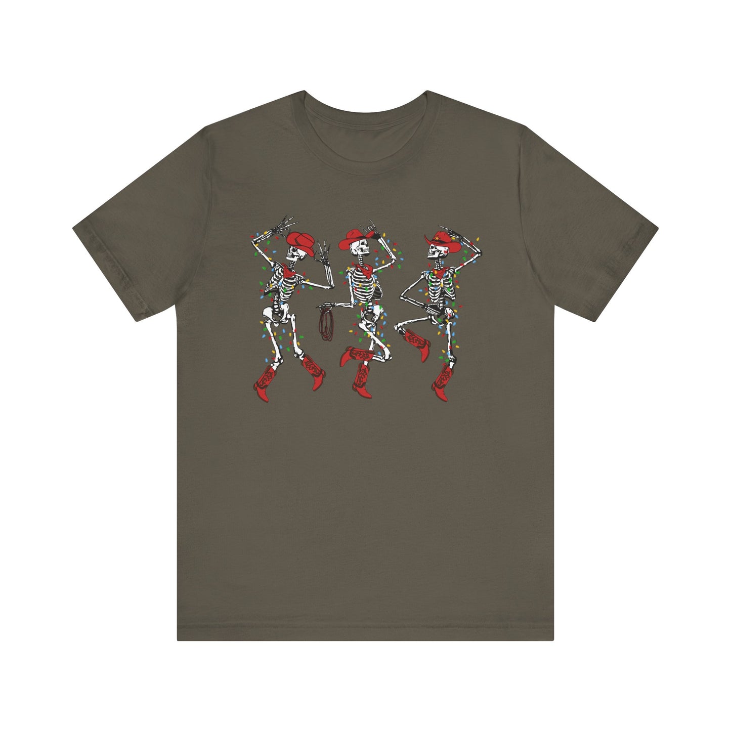Spooky Christmas Skeleton Shirt – Funny Dancing Cowboy Western Holiday Tee