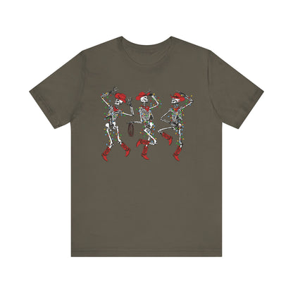 Spooky Christmas Skeleton Shirt – Funny Dancing Cowboy Western Holiday Tee
