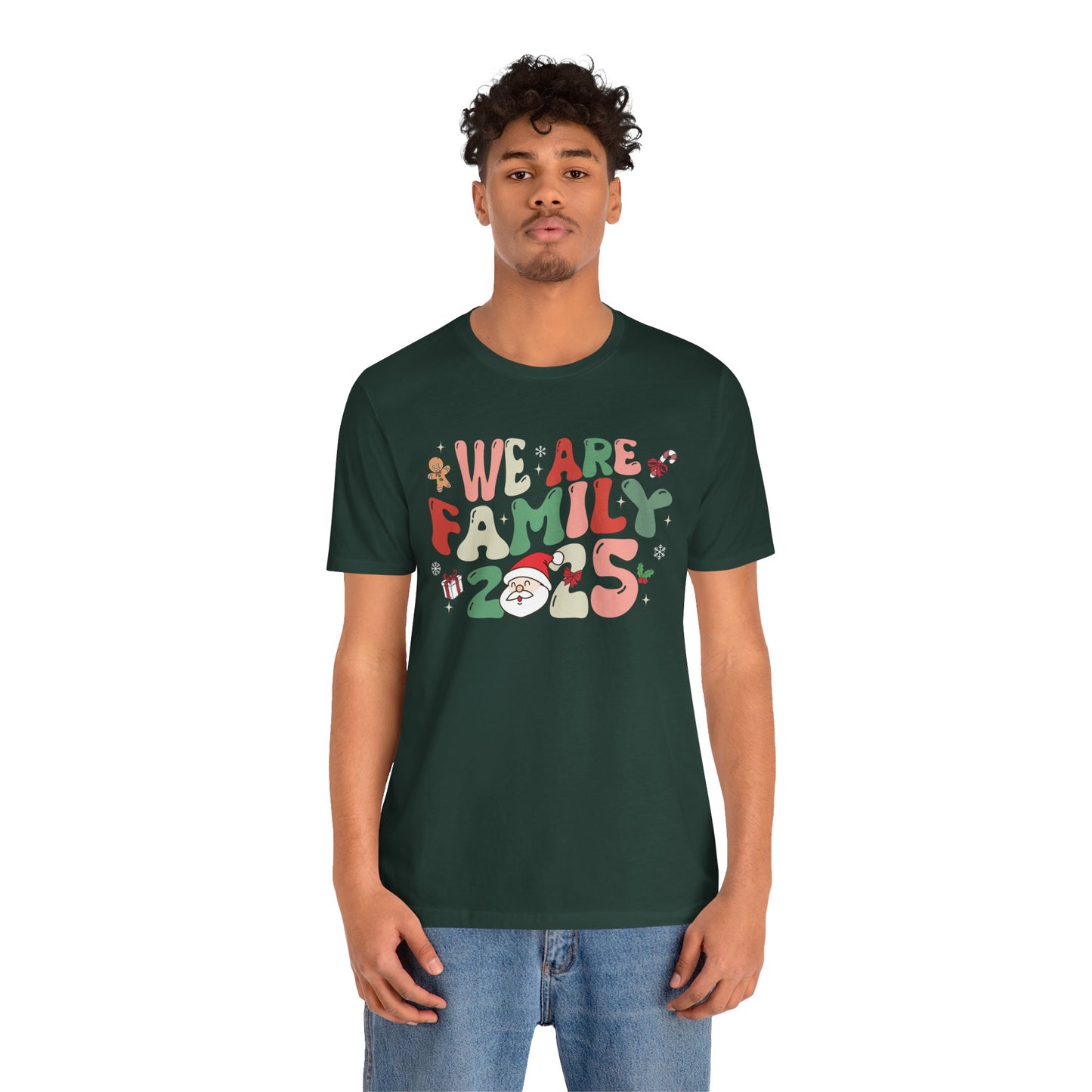 We Are Family 2025 Shirt – Santa & Christmas Tree Matching Family Holiday Tee