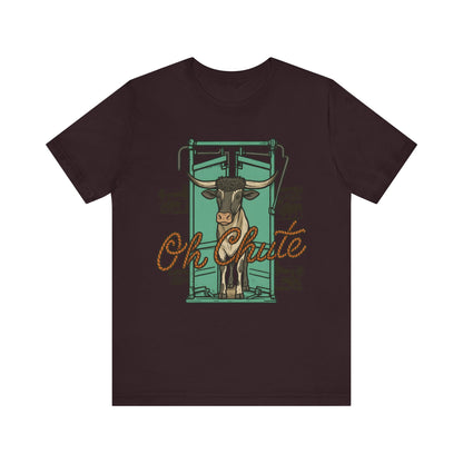 Oh Chute Teal Bull Shirt – Funny Rodeo Western Bucking Cowboy Tee