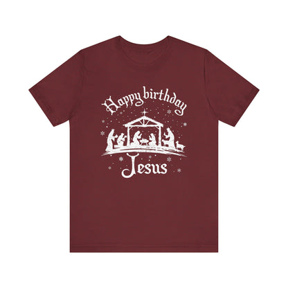 Happy Birthday Jesus Shirt – Christian Nativity Faith-Focused Christmas Tee