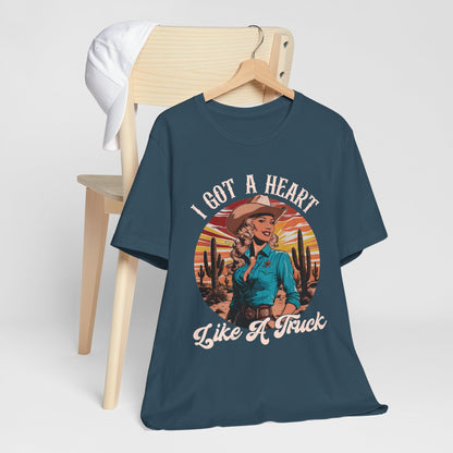 Heart Like A Truck Shirt – Christian Cowgirl Desert Western Rodeo Tee