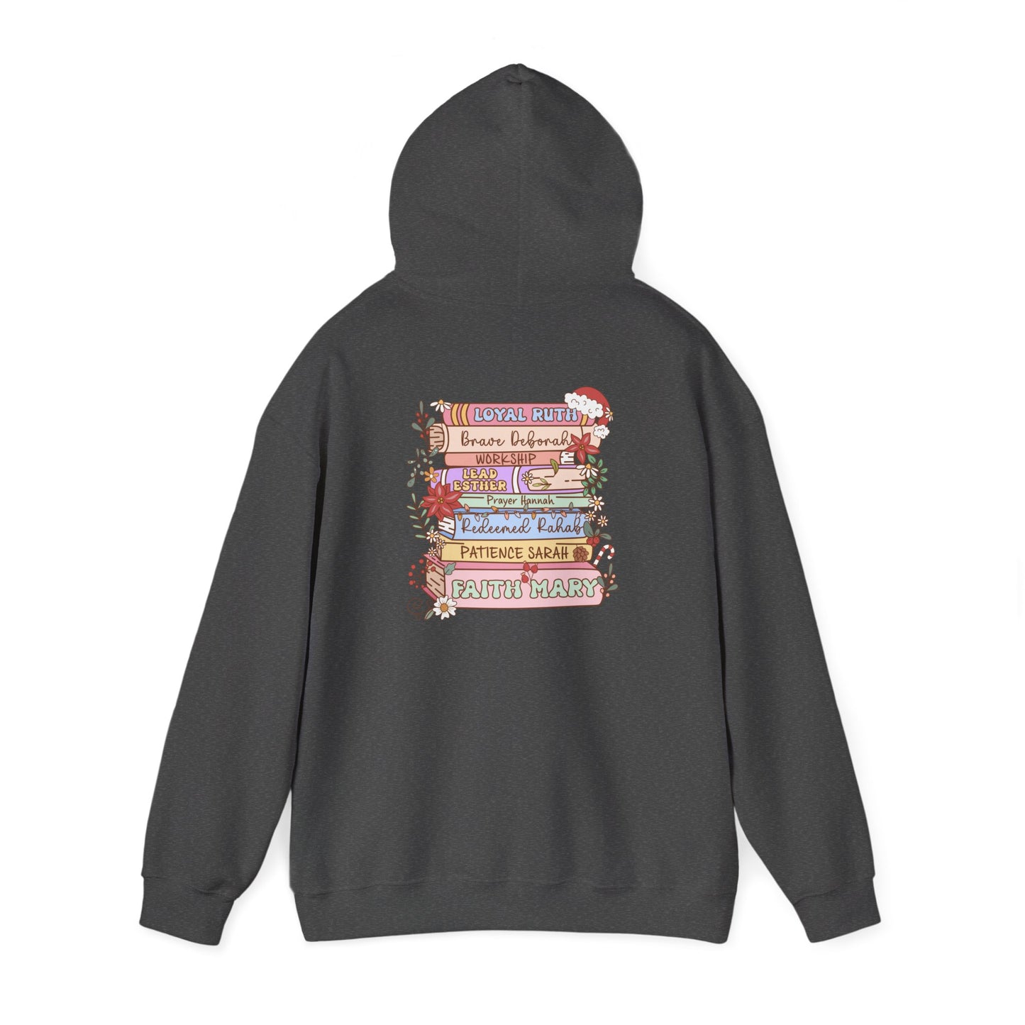 Christmas Bible Verse Hoodie – Christian Book Flowers Jesus Faith Pullover