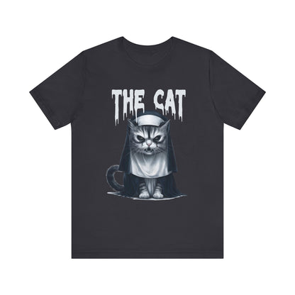 Spooky Cat Nun Halloween Creepy Cat Lovers Spooky Season T-Shirt
