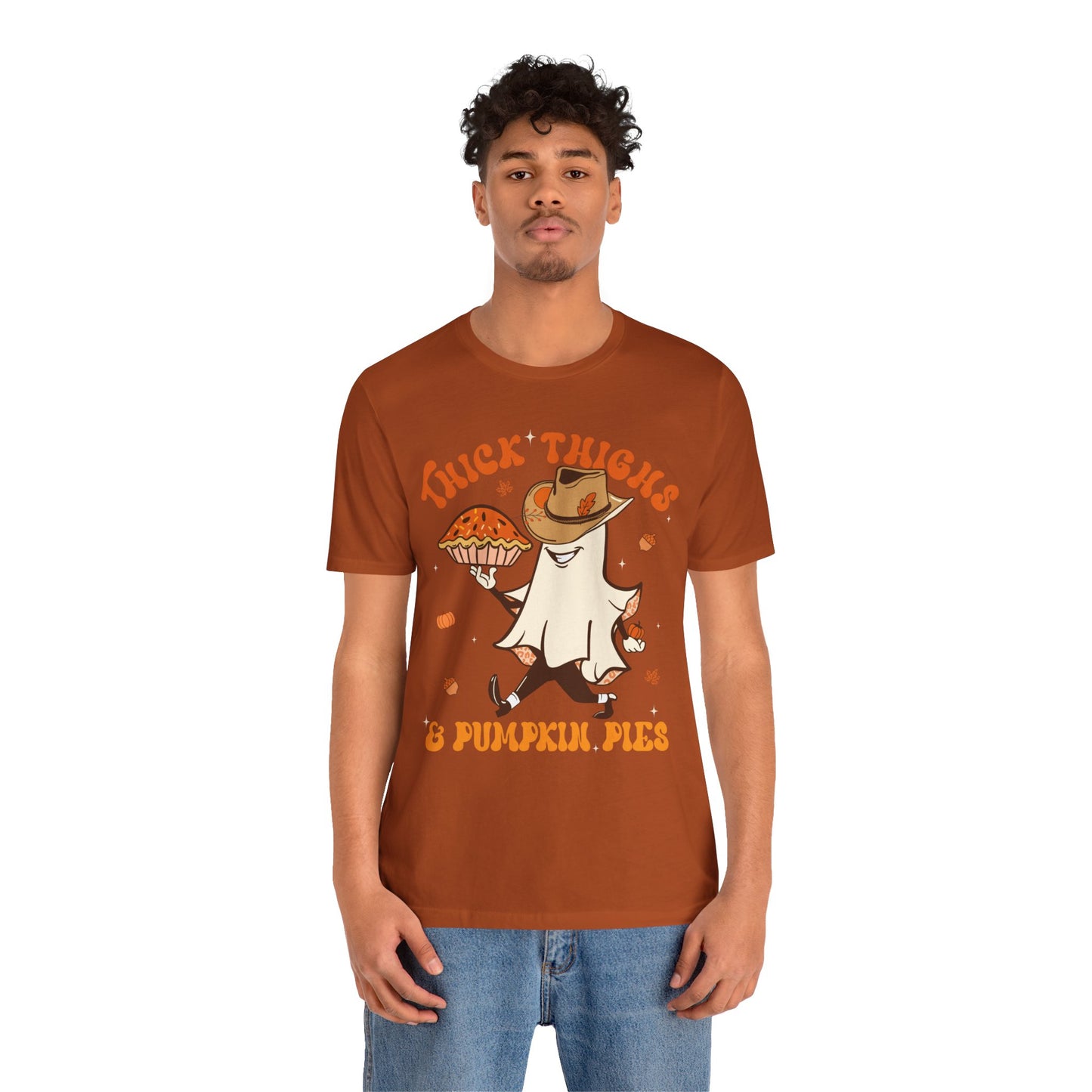 Thick Thighs Pumpkin Pies Shirt – Funny Howdy Ghost Western Halloween Tee