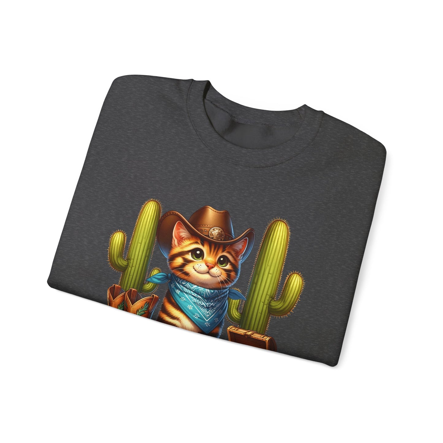 Meowdy Cowboy Cat Sweatshirt – Western Howdy Southern Country Cactus Pullover