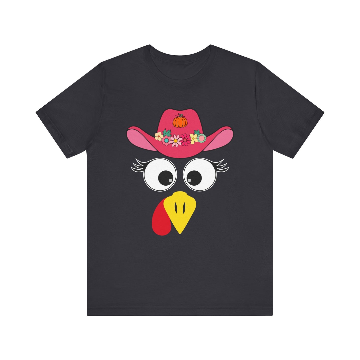 Thanksgiving Matching Couples Shirt Funny Turkey Face Cowboy Cowgirl Tee