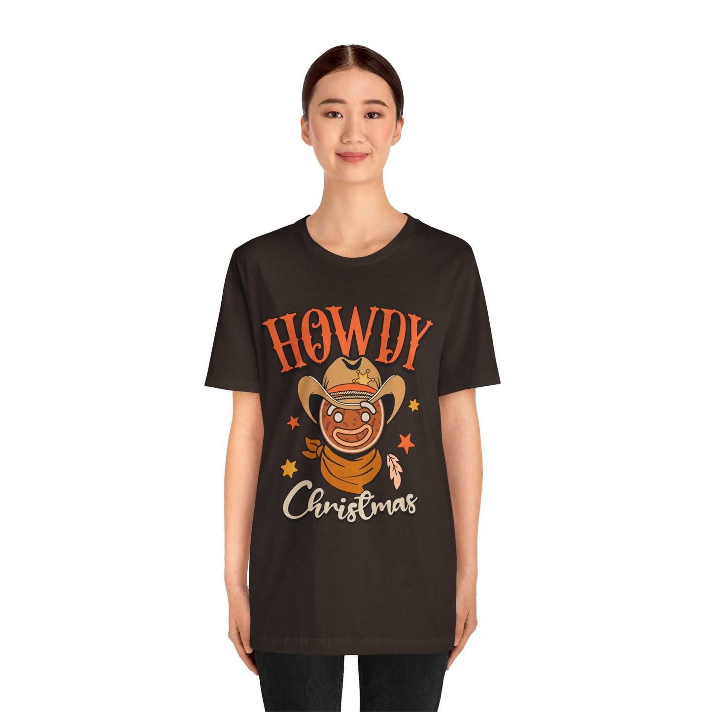 Christmas Howdy Cowboy Gingerbread Shirt – Funny Retro Western Holiday Pajama Tee