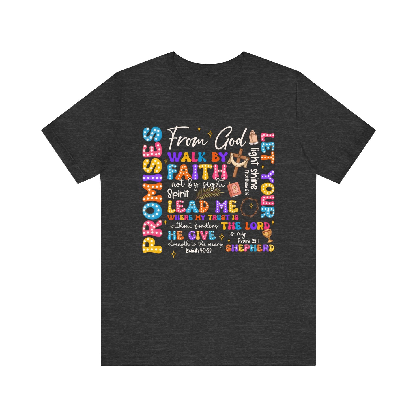Walk by Faith Not by Sight Shirt – Christian 2 Corinthians 5:7 Groovy Scripture Tee