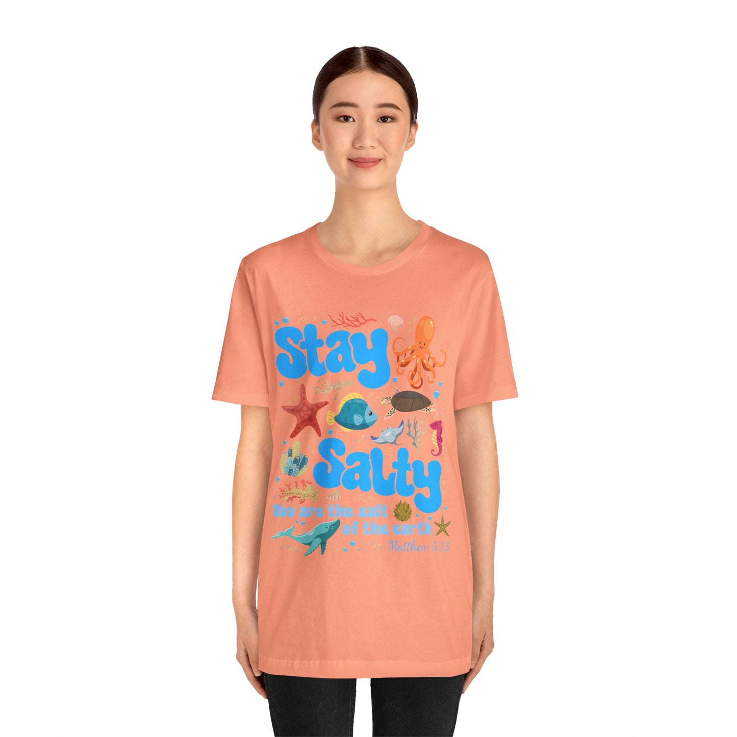 Stay Salty Shirt – Matthew 5:13 Christian Faith Ocean Kids Teachers Tee