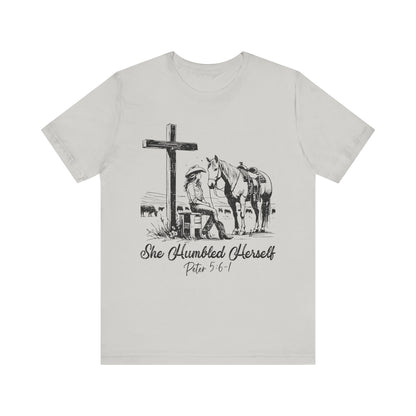 She Humbled Herself Shirt – Christian Faith Western Rodeo Country Tee