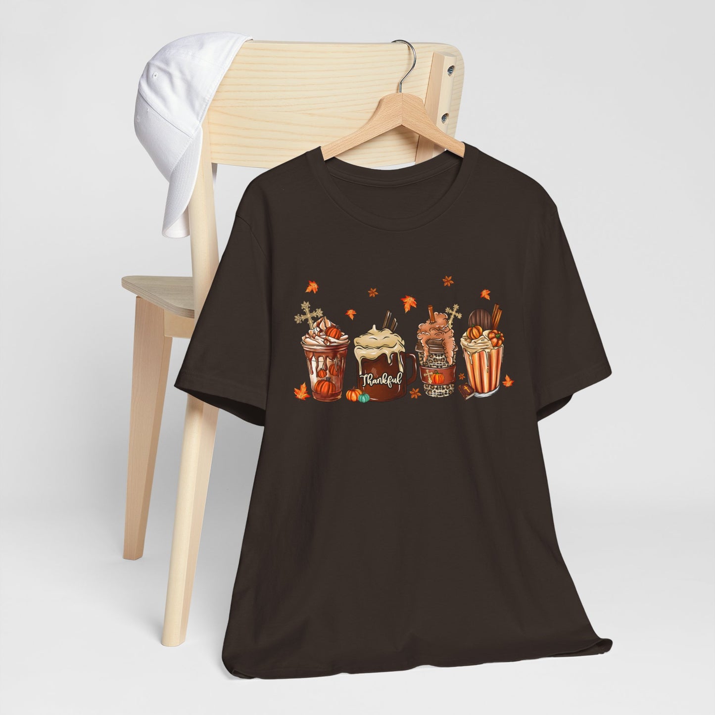 Thankful Pumpkin Spice & Jesus Shirt – Christian Coffee Cup Fall Thanksgiving Tee