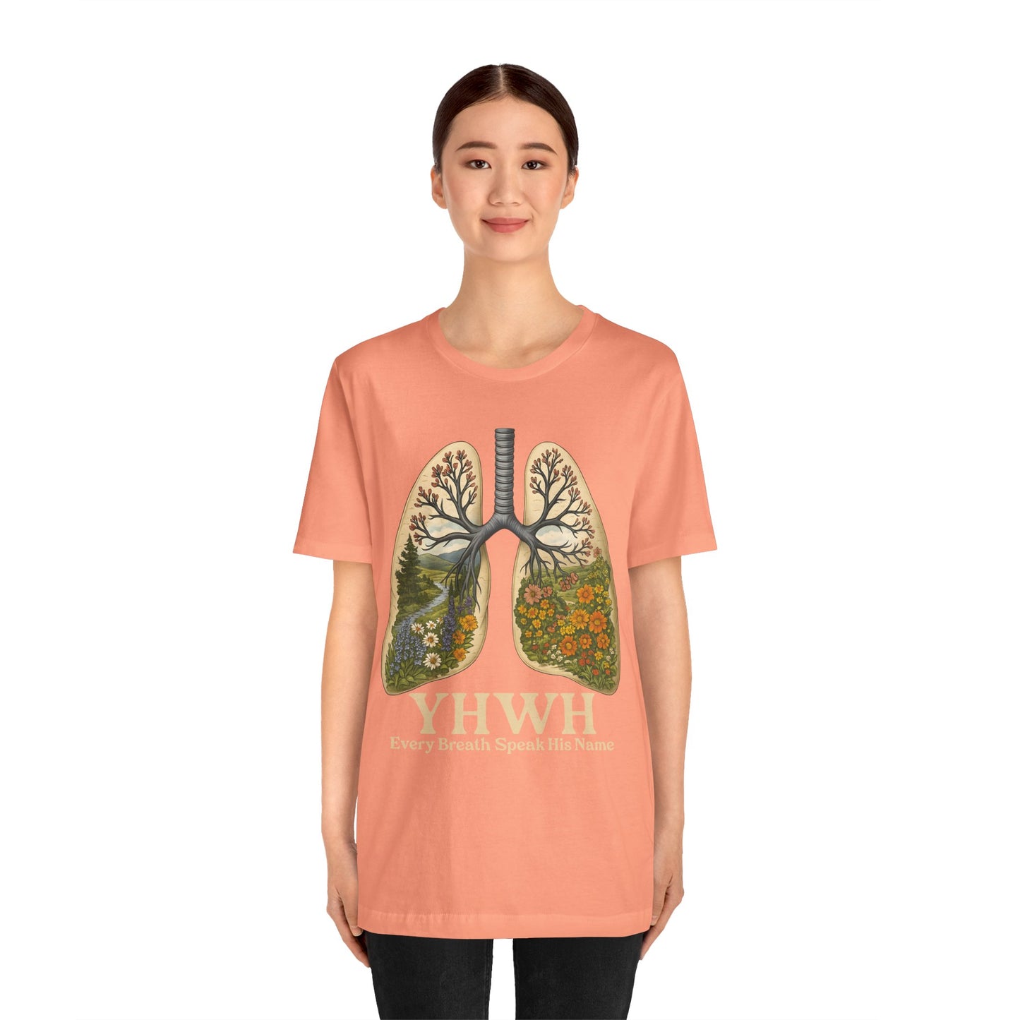 YHWH Every Breath Speaks His Name Shirt – Christian Forest Lungs Tee