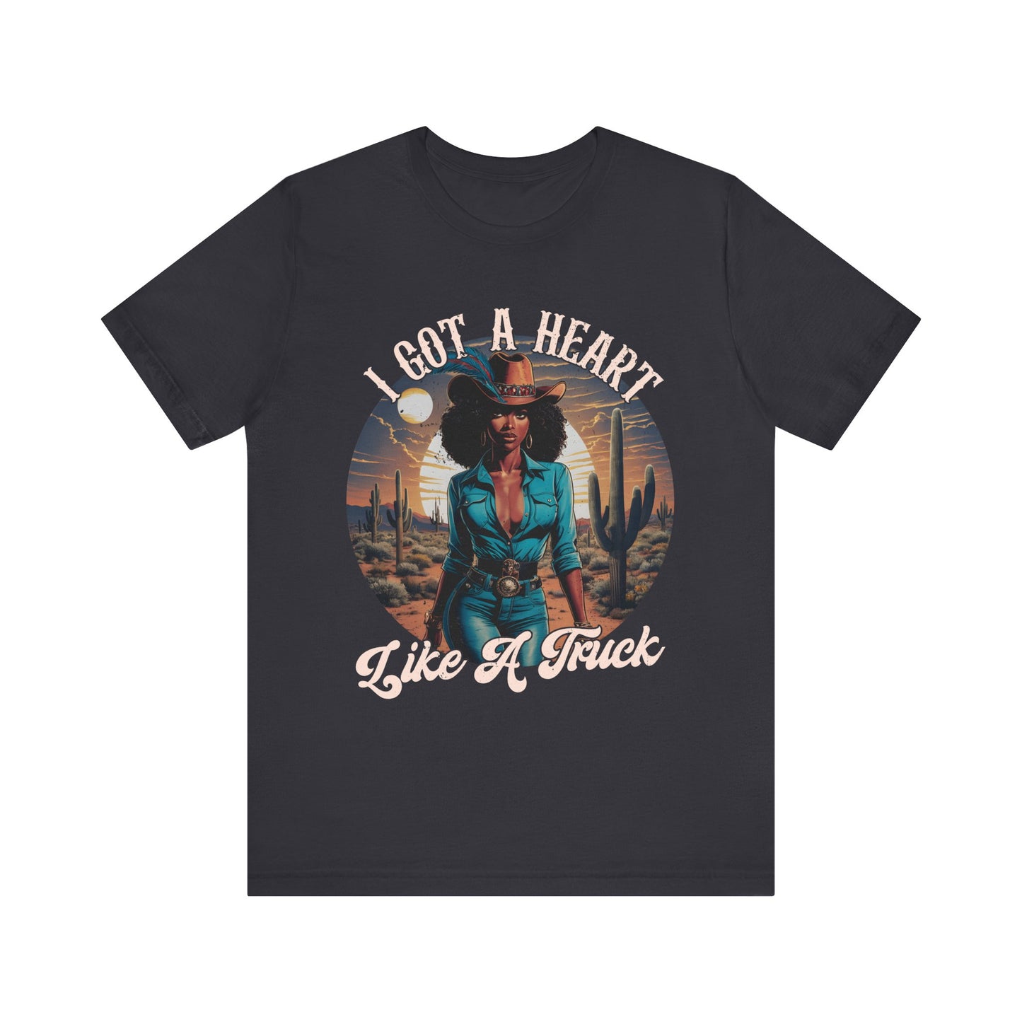 Heart Like A Truck Shirt – Black Cowgirl Christian Desert Western Tee