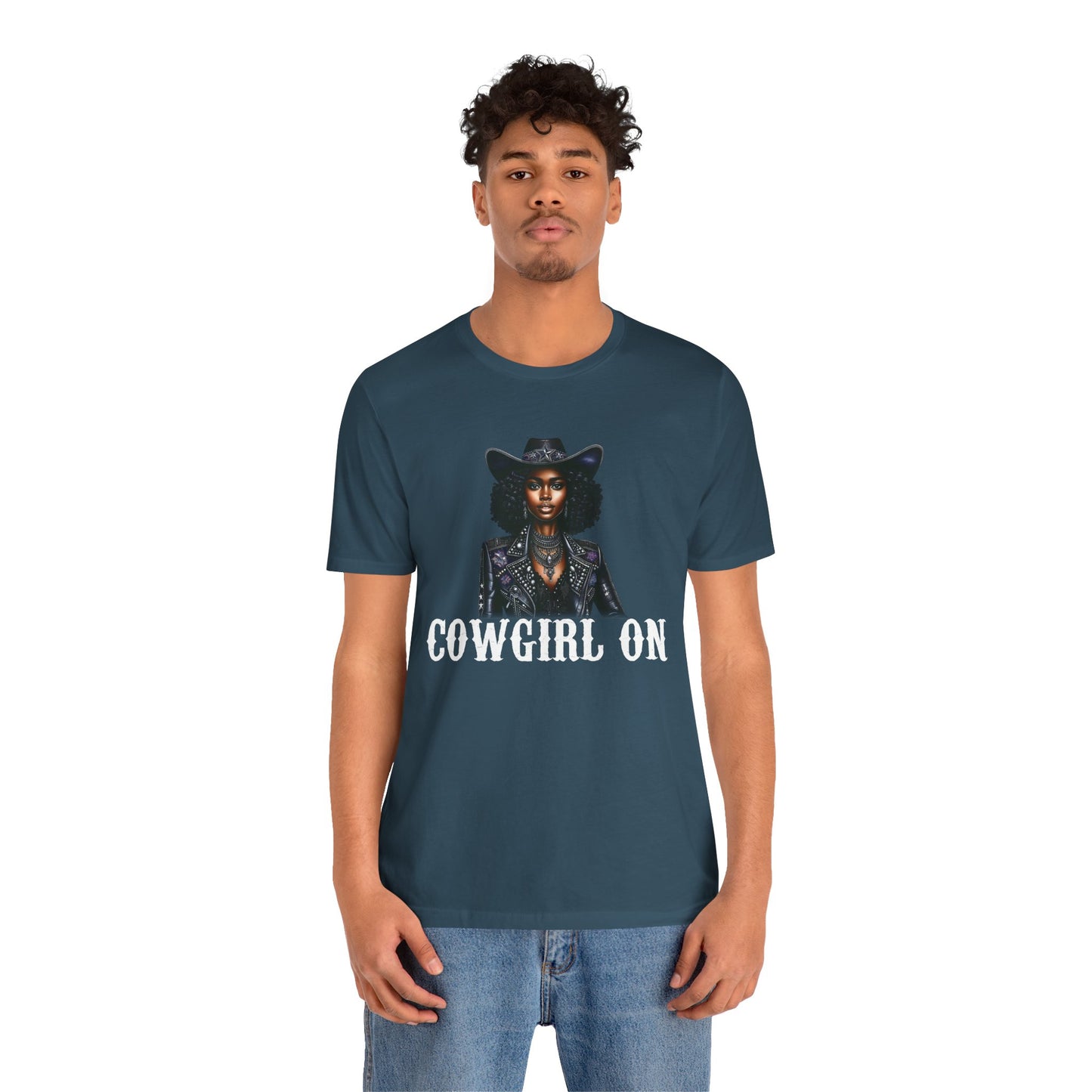 Cowgirl on Black Shirt – Howdy Southern Western Rodeo Texas Tee
