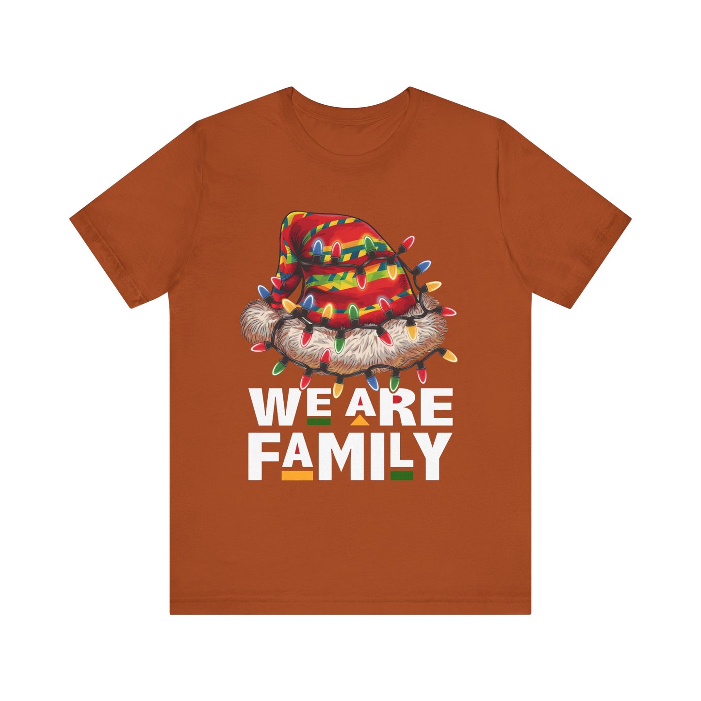 We Are Family Black Christmas Shirt – Afrocentric Matching Holiday Melanin Tee