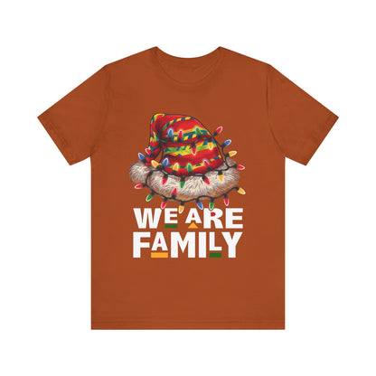 We Are Family Black Christmas Shirt – Afrocentric Matching Holiday Melanin Tee