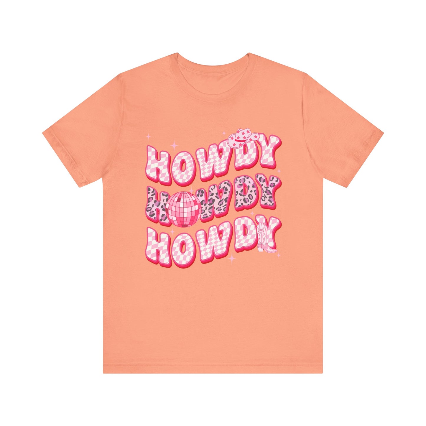 Howdy Pink Cowgirl Shirt – Leopard Disco Western Rodeo Country Girl Tee