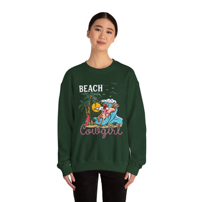 Beach Cowgirl Sweatshirt – Tropical Palm Tree Western Rodeo Texas Pullover