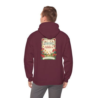 Abide in Me Hoodie – Faithful Blooms Bible Scripture Christian Pullover