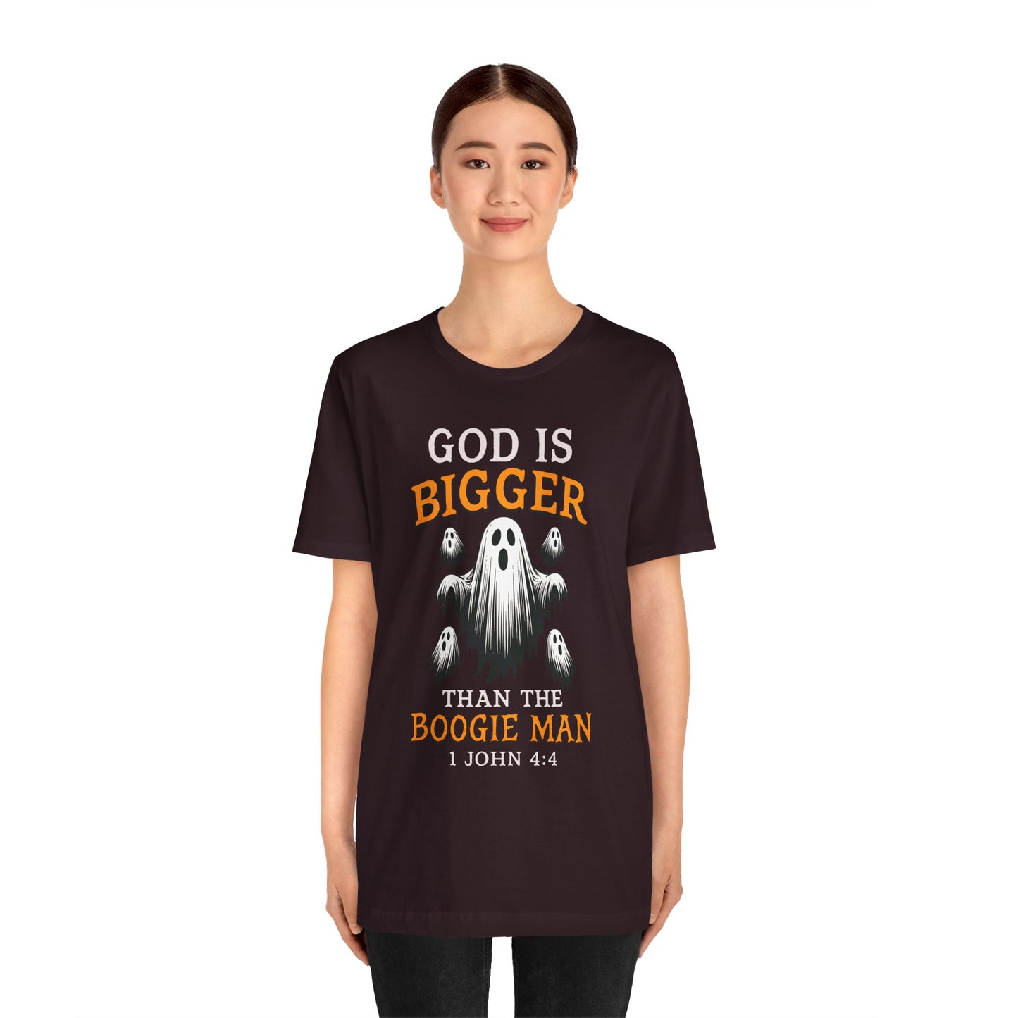 God Is Bigger Than the Boogie Man Shirt – Christian Ghost Halloween Faith Tee