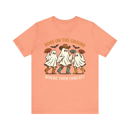 Boos on the Ground Shirt – Funny Western Cowgirl Ghost Squad Halloween Tee