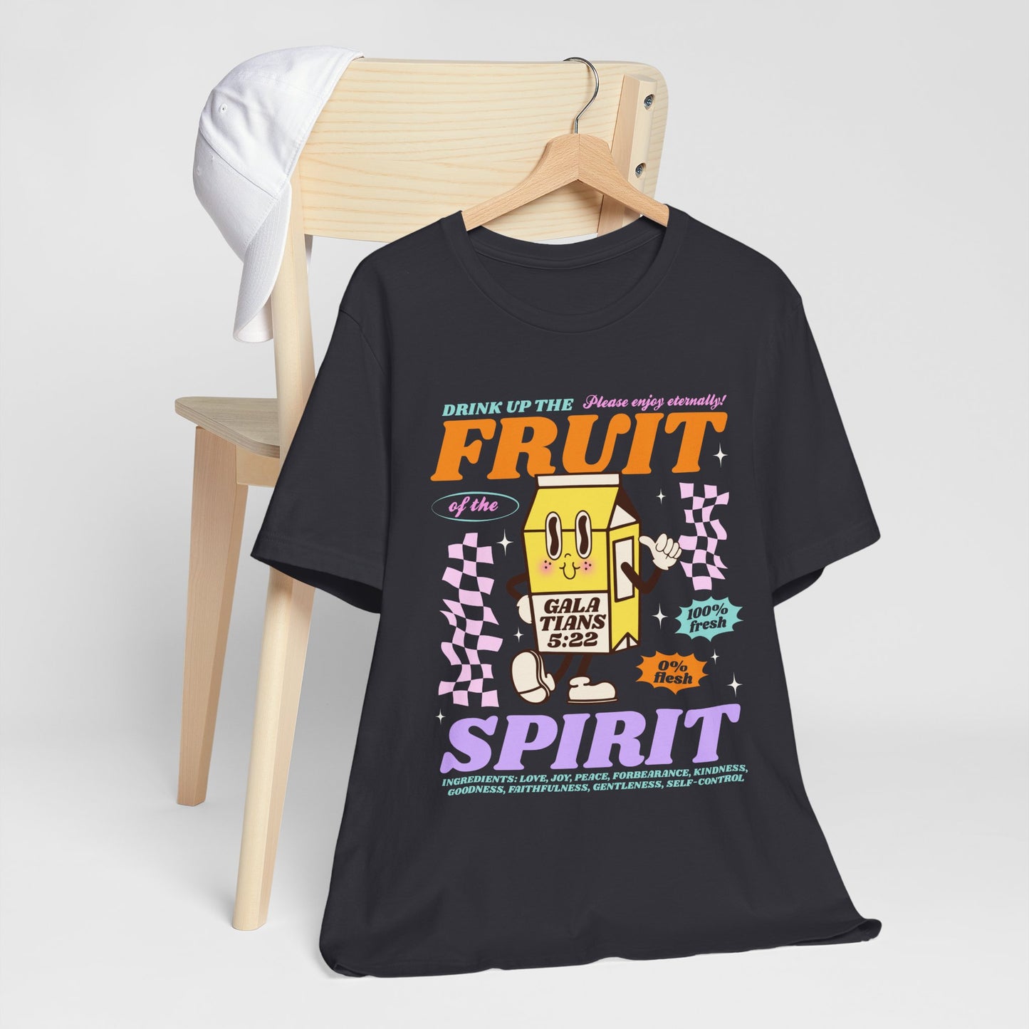 Christian Fruit Shirt – Drink Up Milk Bottle Faith Graphic Tee