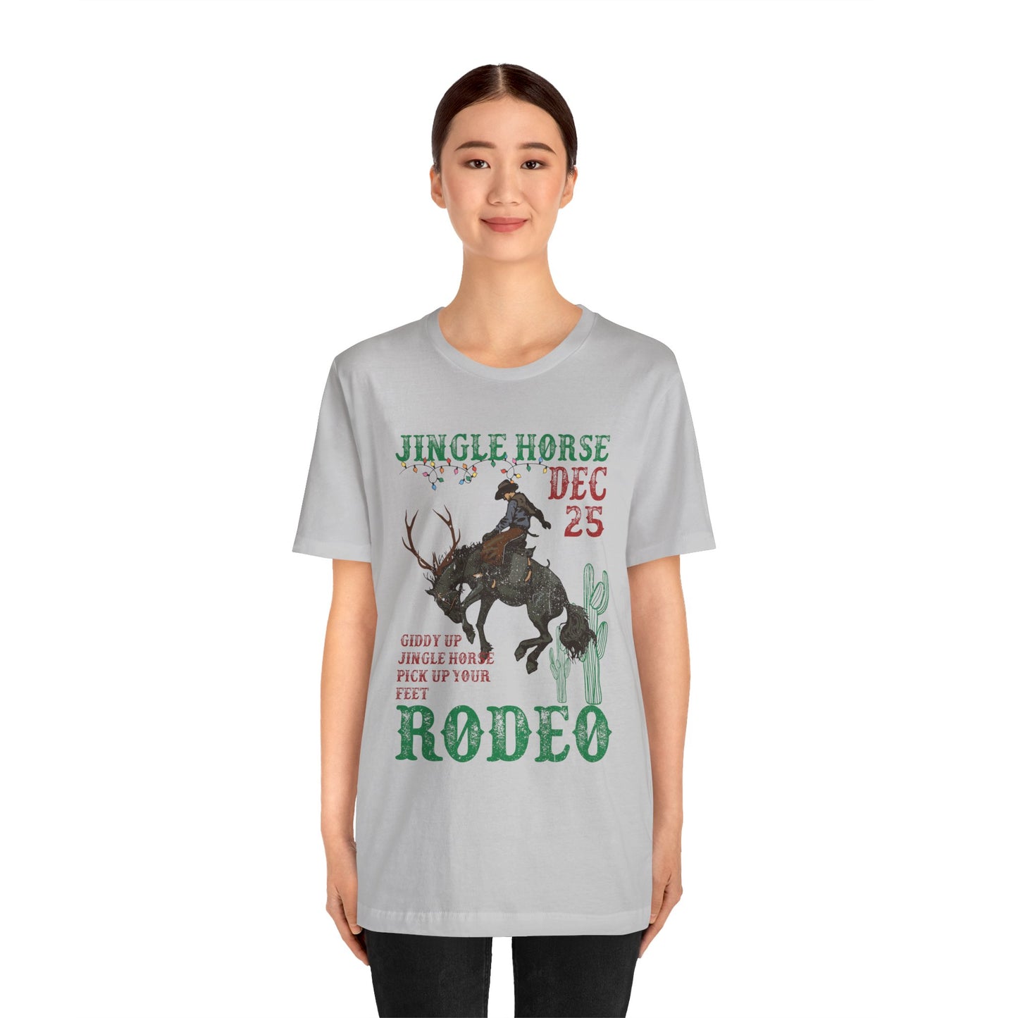 Giddy Up Jingle Horse Shirt – Western Rodeo Howdy Christmas Holiday Tee