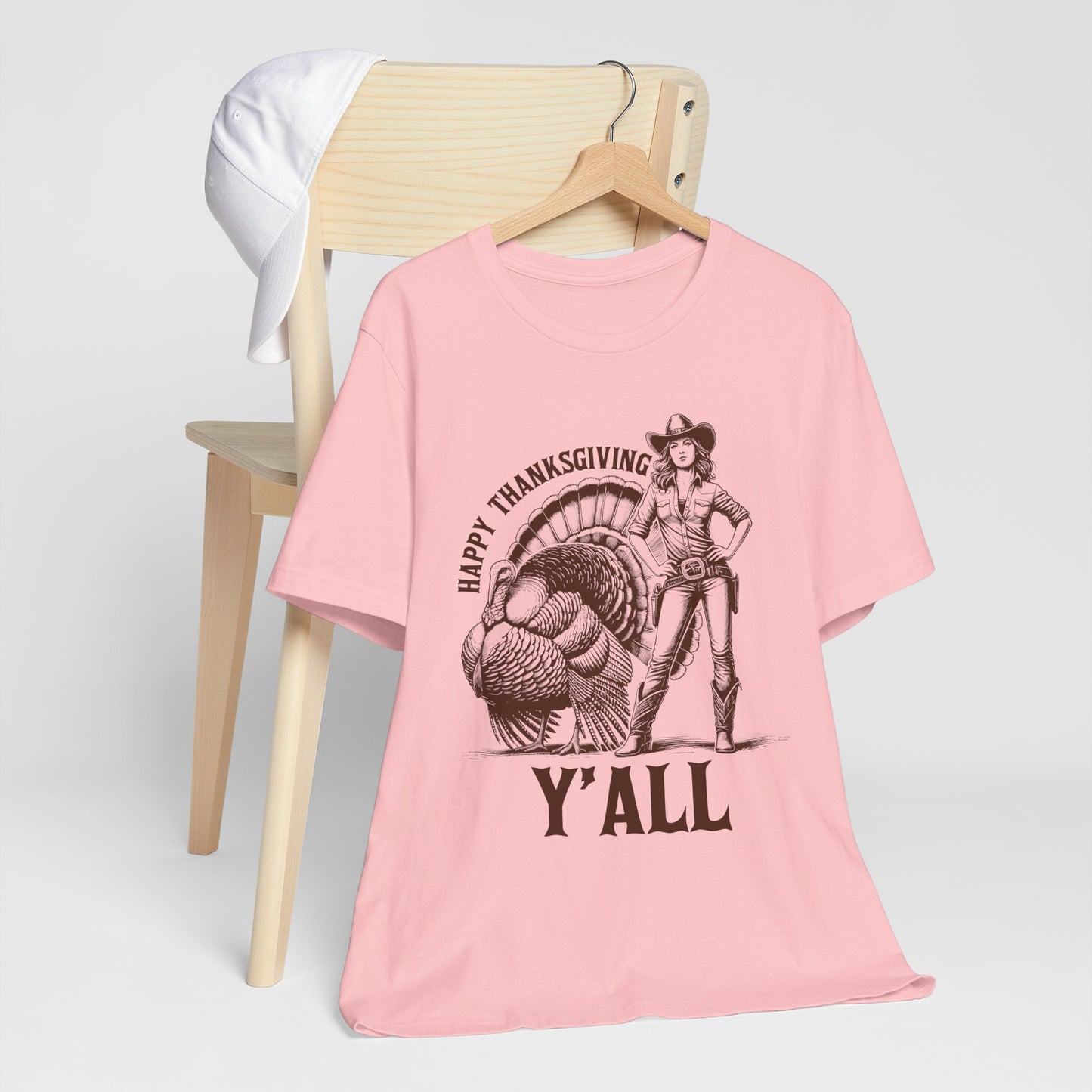 Happy Thanksgiving Y’all Shirt – Western Cowgirl Turkey Country Rodeo Tee