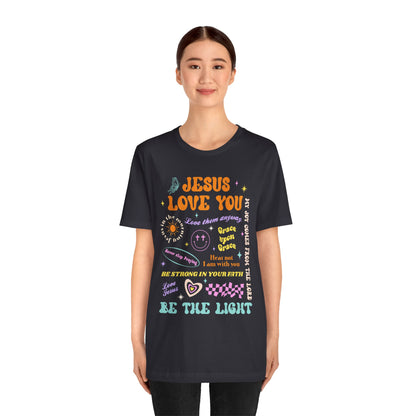 Jesus Loves You Shirt – Groovy Retro Christian Faith Encouragement Bible Tee
